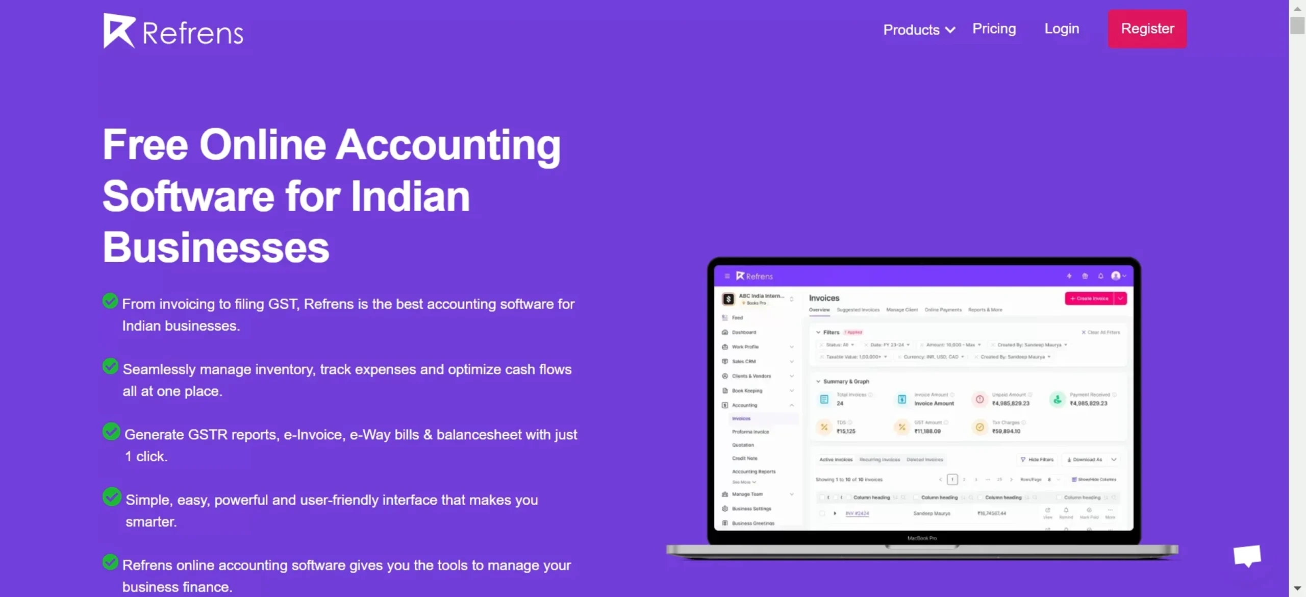 Refrens Free Accounting Software