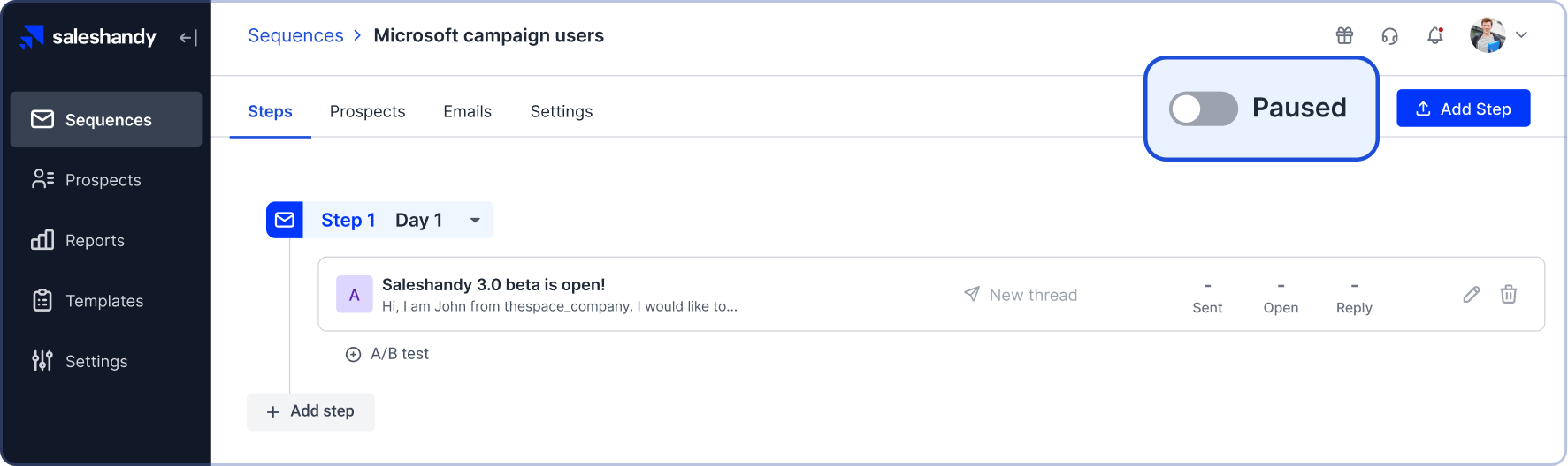 Activate your email sequence