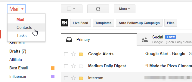How to export Contact from gmail