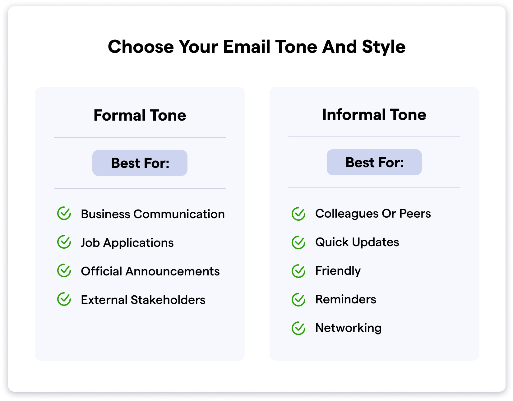 choose your email tone and style