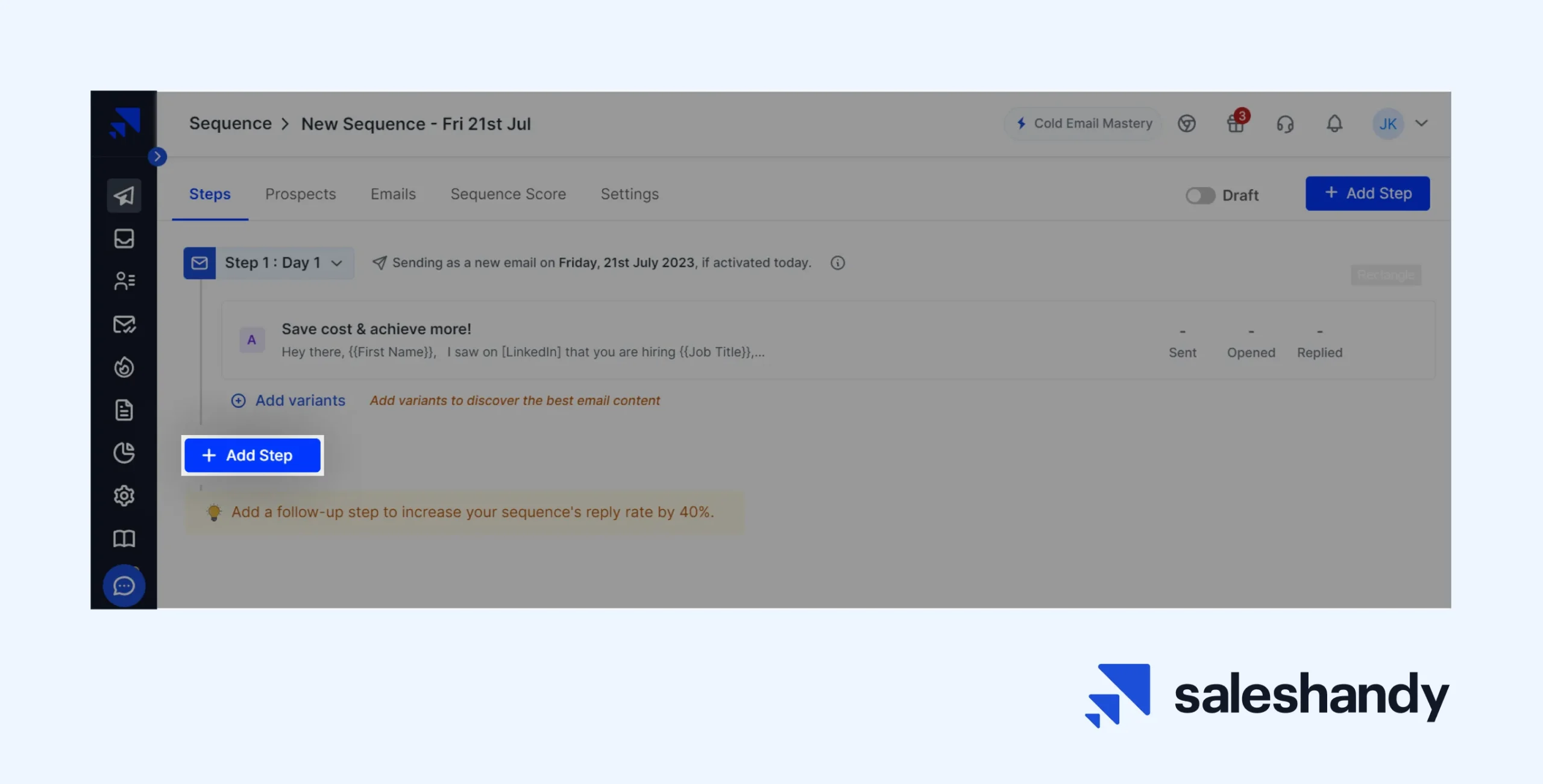 add follow up email