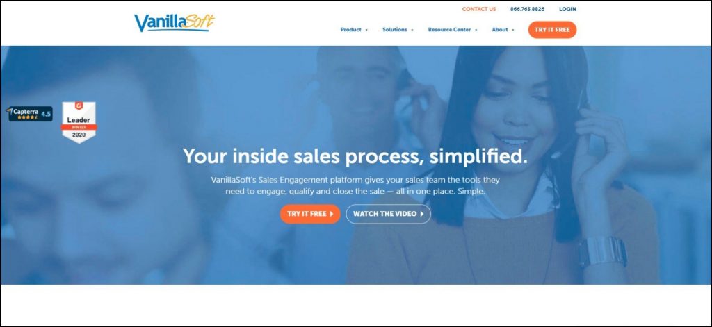 vanillasoft-home-page