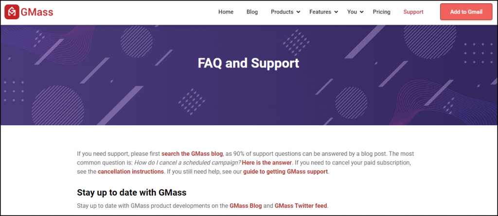 Gmass help and support