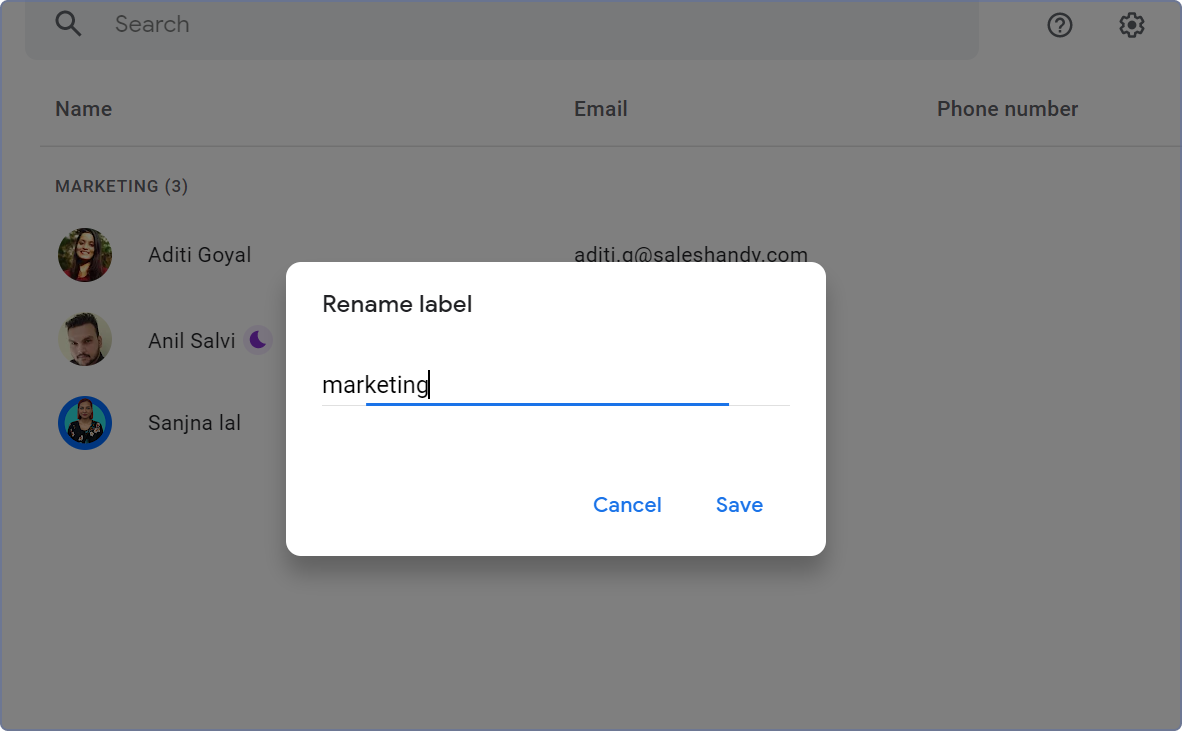 Create label