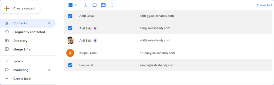 Select Contacts