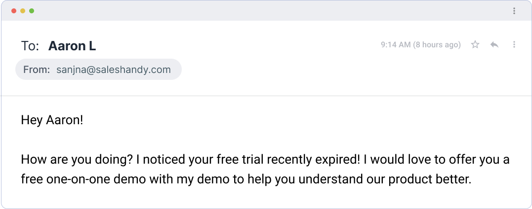 Offer a personalized demo session