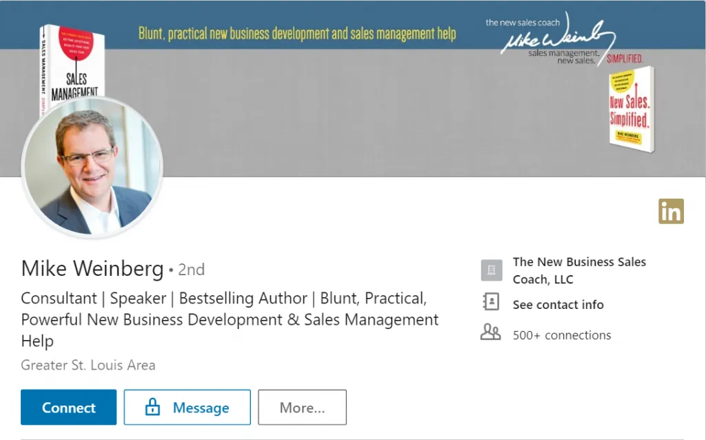 Mike Weinberg linkedin