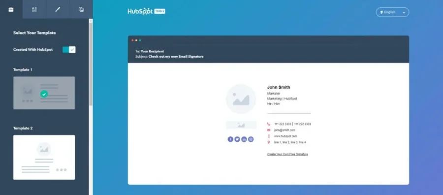Hubspot Email Signature Generator