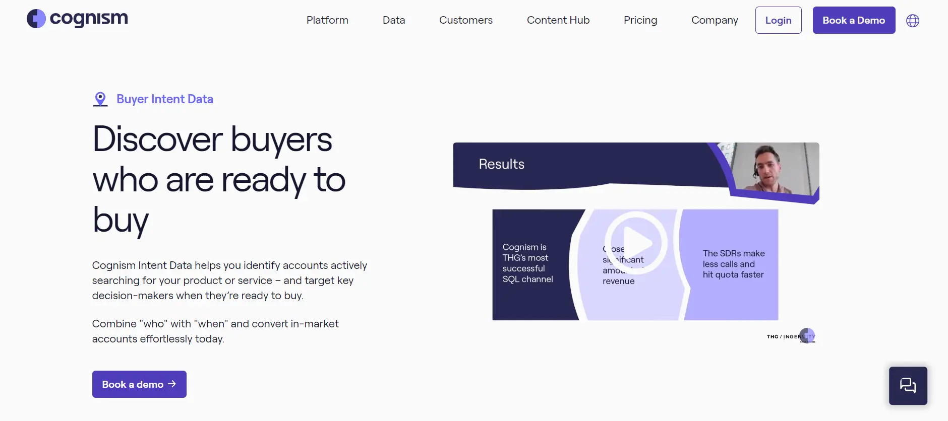 a screenshot of the cognism's website