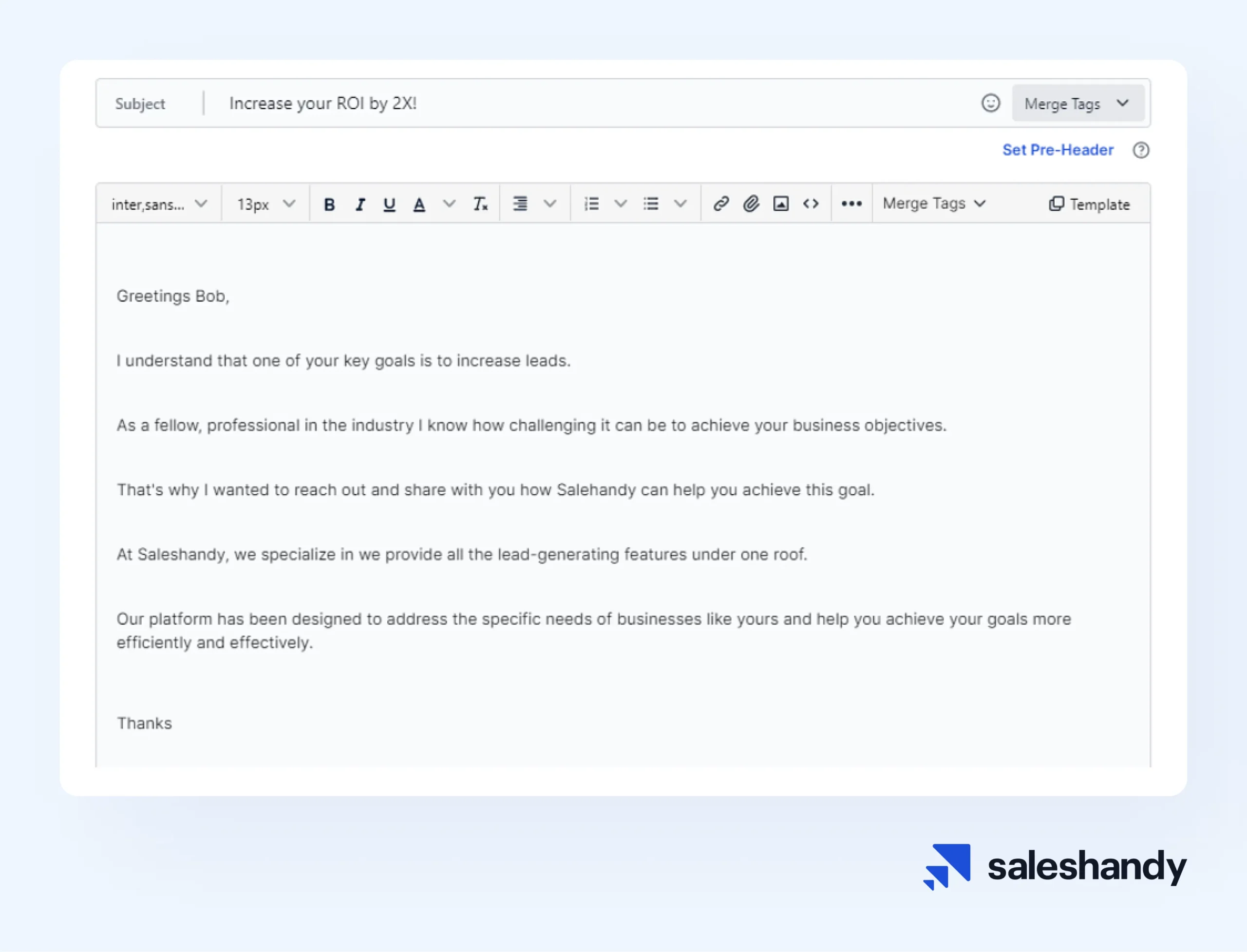 write relevant email example