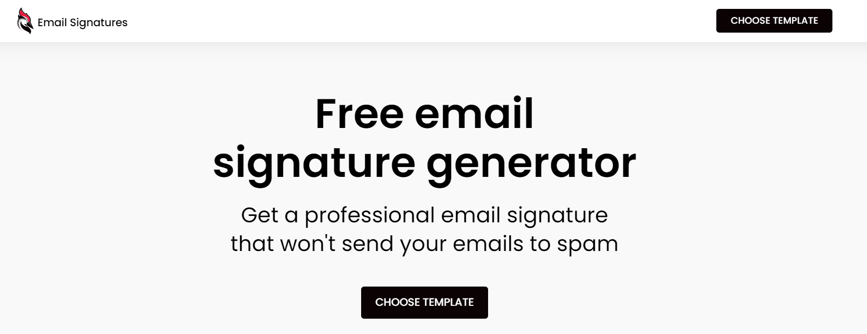 A screenshot of the Woodpecker email signature generator website
