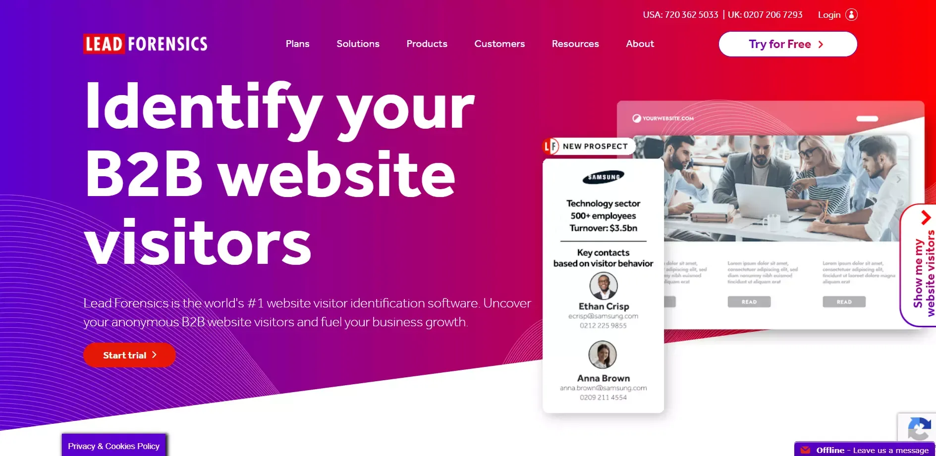 lead forensics b2b buyer intent tool