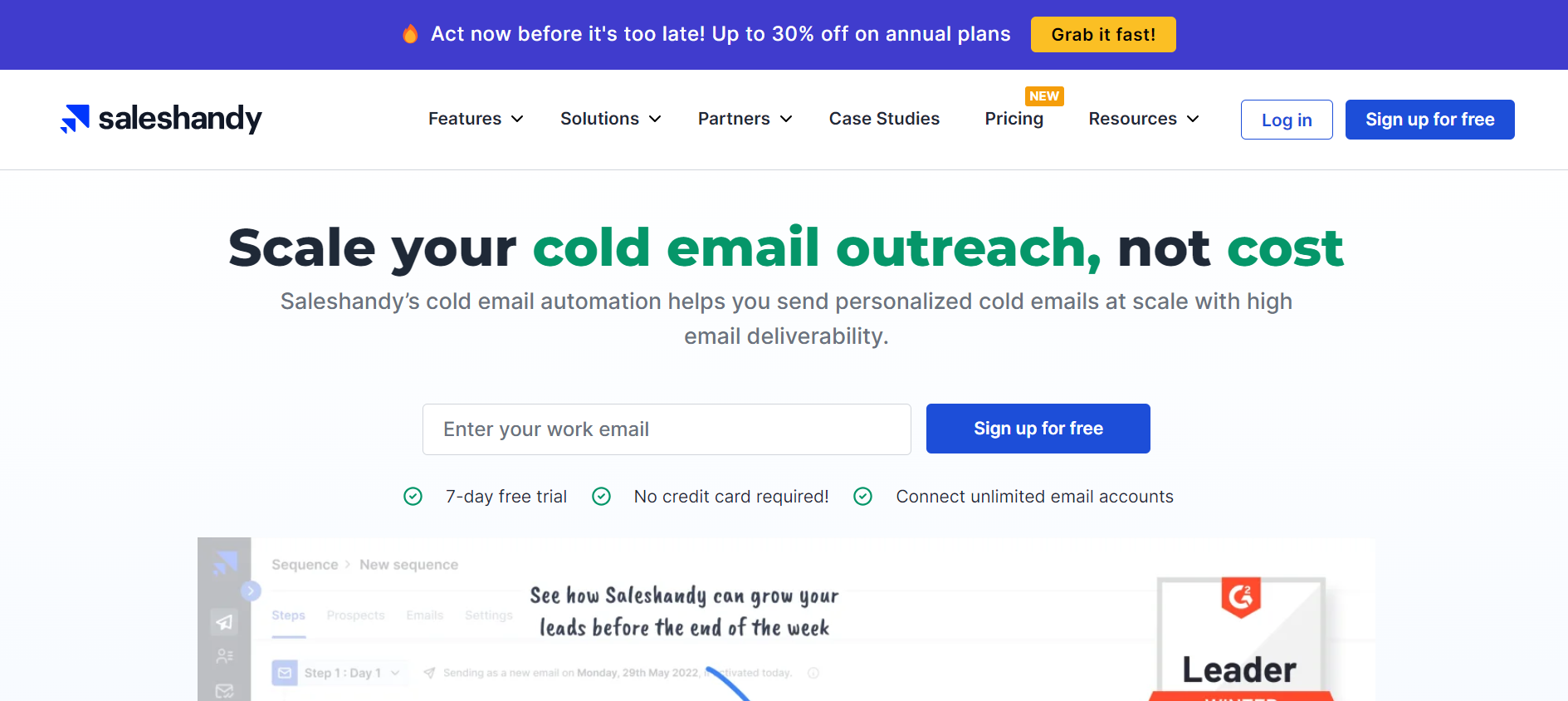 Saleshandy Cold Email Software