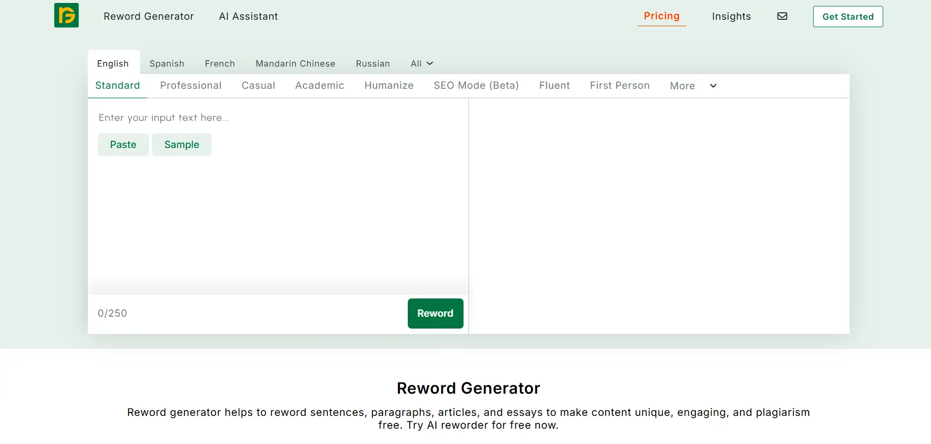 AI Reword Generator