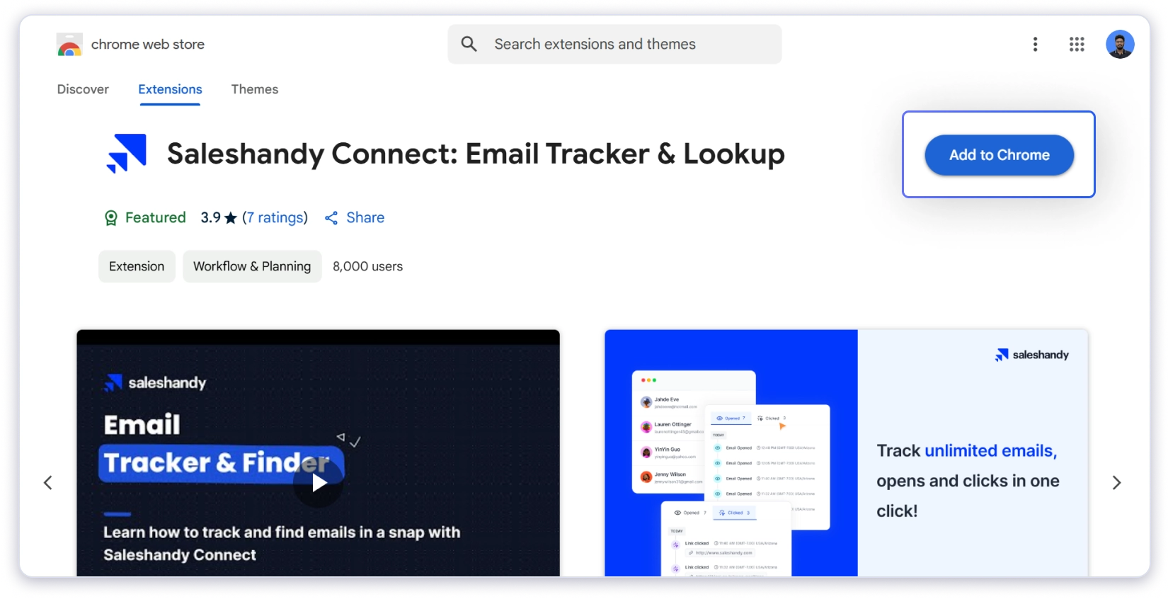 Install Saleshandy Connect to track emails