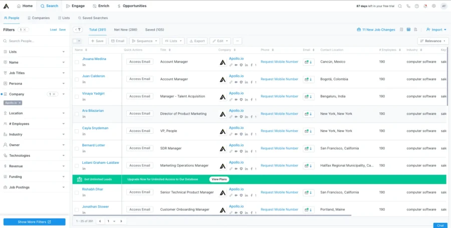Apollo.io is a good sales intelligence and engagement alternative to Lead411