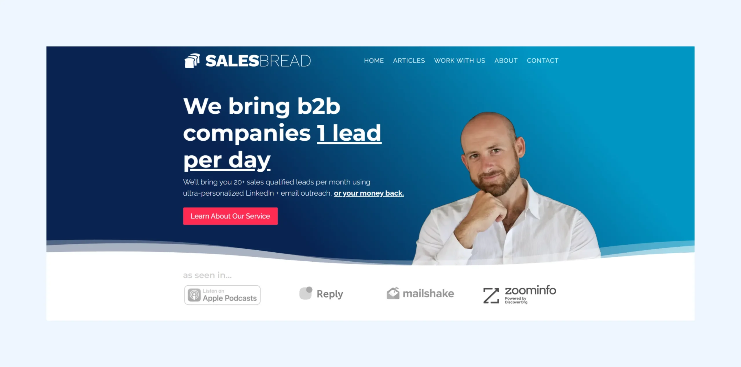 SalesBread specializes in finding and engaging with your ideal prospects through personalized cold emails and LinkedIn messages.