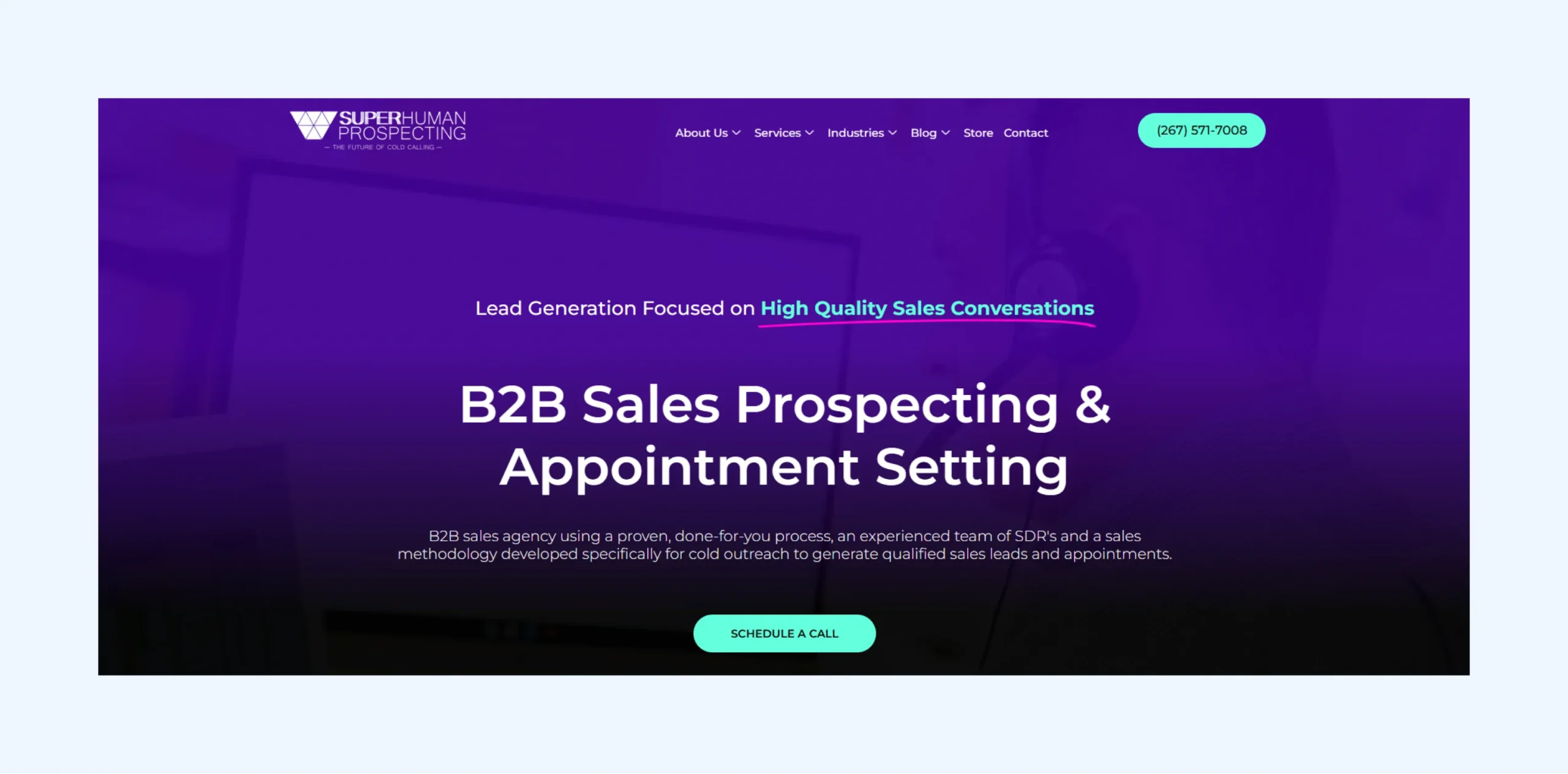 Superhuman Prospecting is a B2B sales agency that uses cold outreach to generate qualified sales leads and appointments for your business.