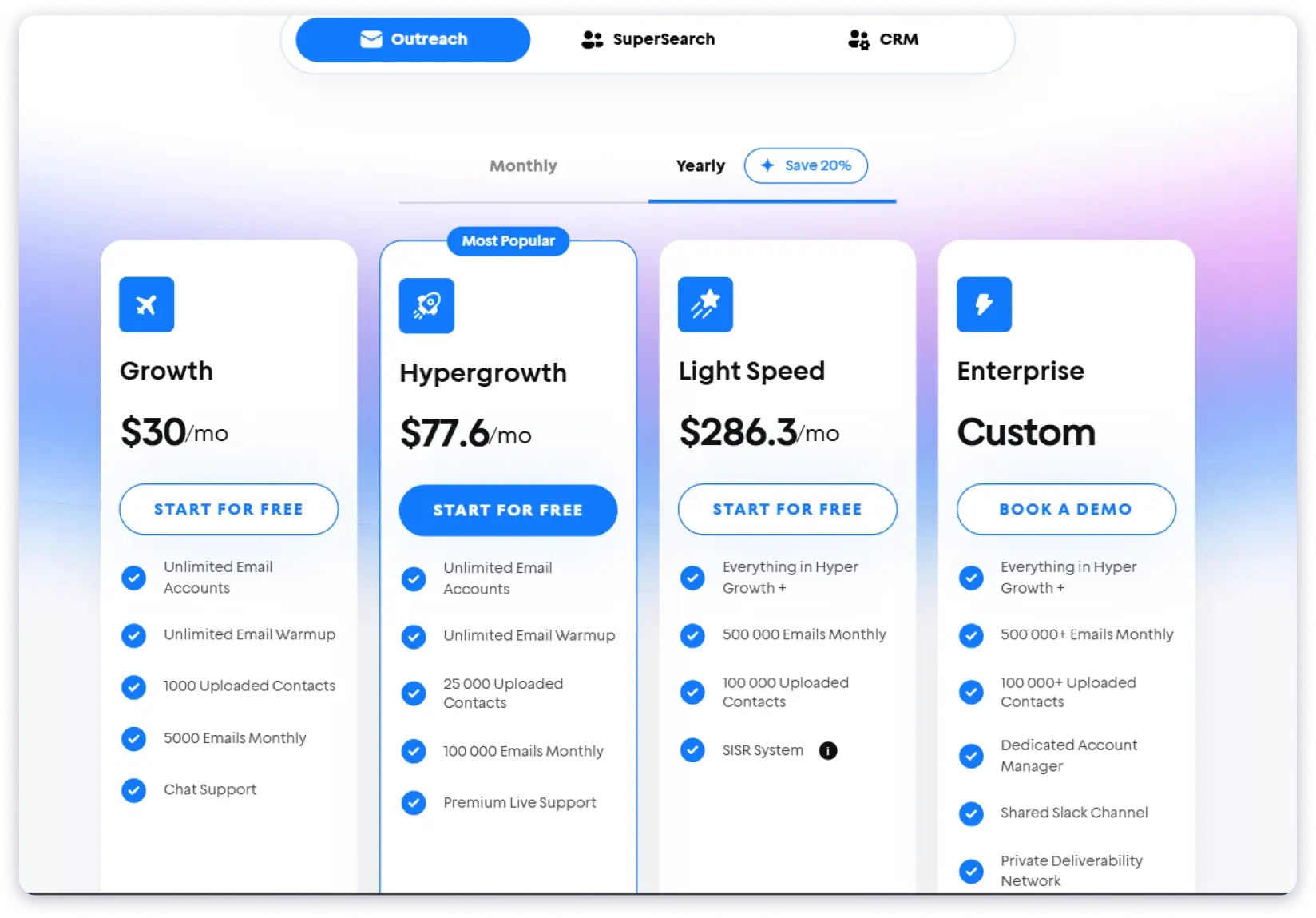 Instantly's pricing