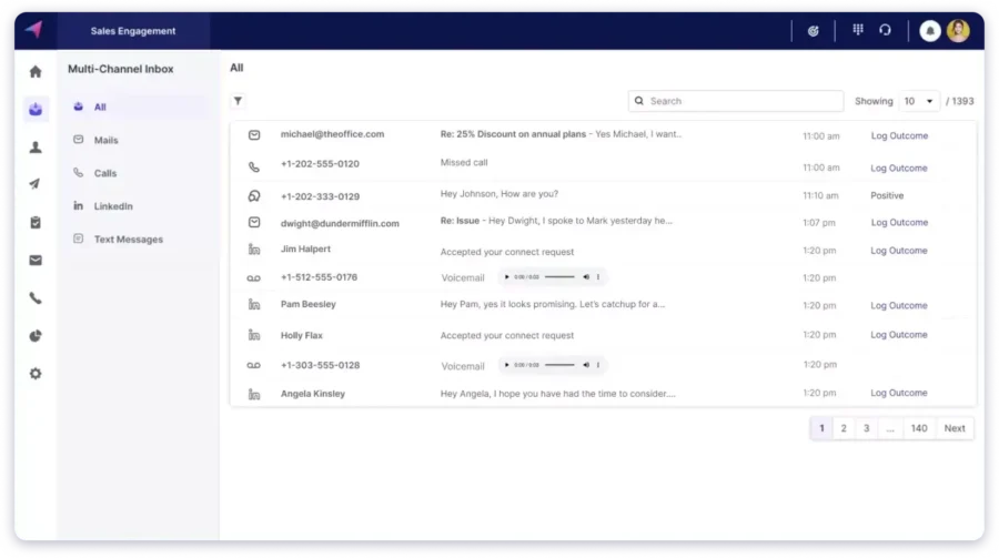 Klenty Multichannel dashboard