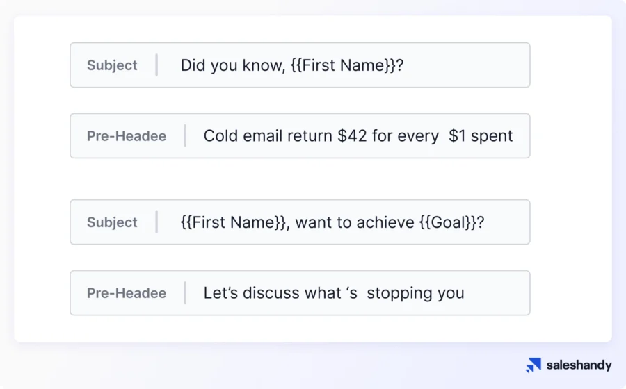 Use eye catchy subject lines and pre headers