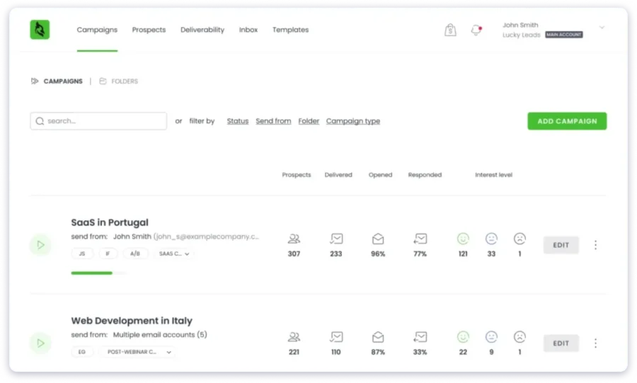 Woodpecker is a popular cold email outreach tool that you can use to set up email sequences and automate LinkedIn outreach. 
