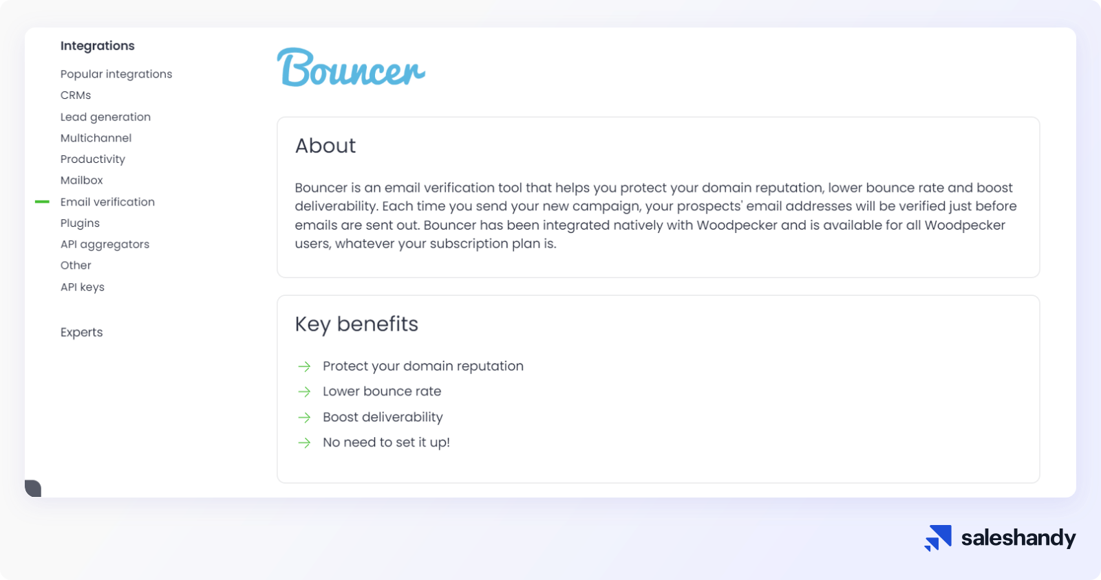 Woodpecker email verification tool