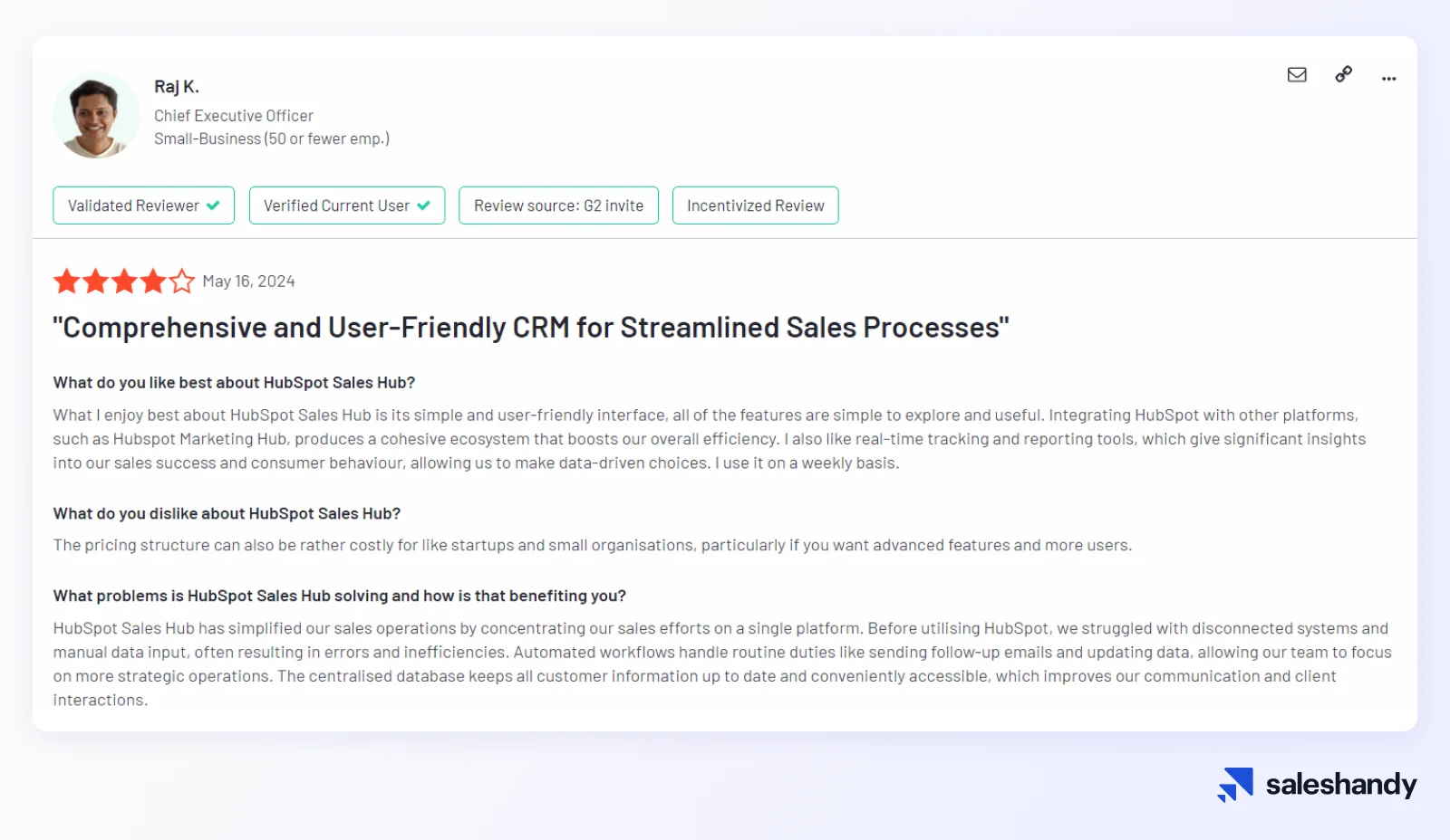 CRM tool for SDRs - HubSpot review