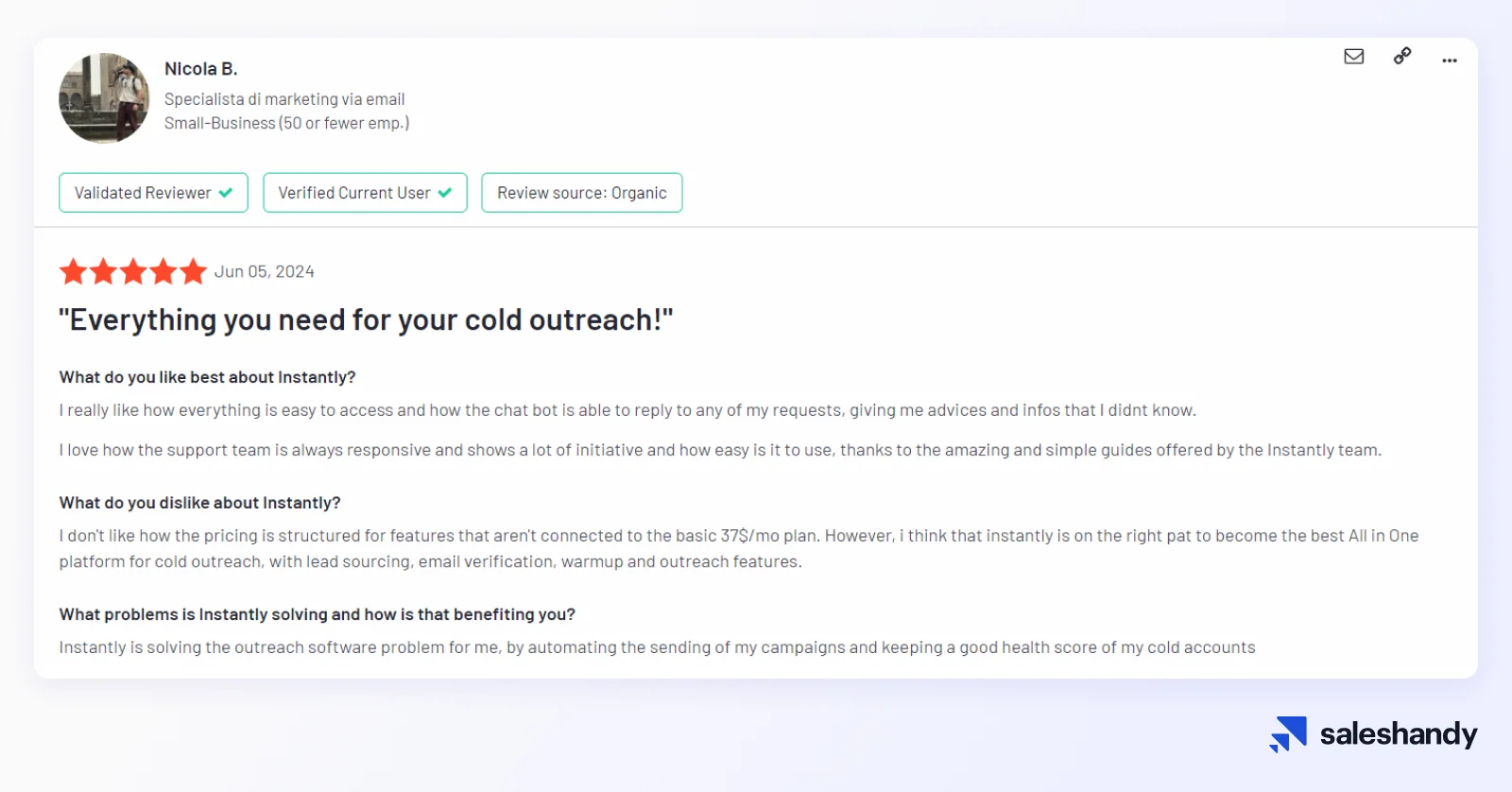 Prospecting and Email Outreach Tools for SDRs - Instantly Review