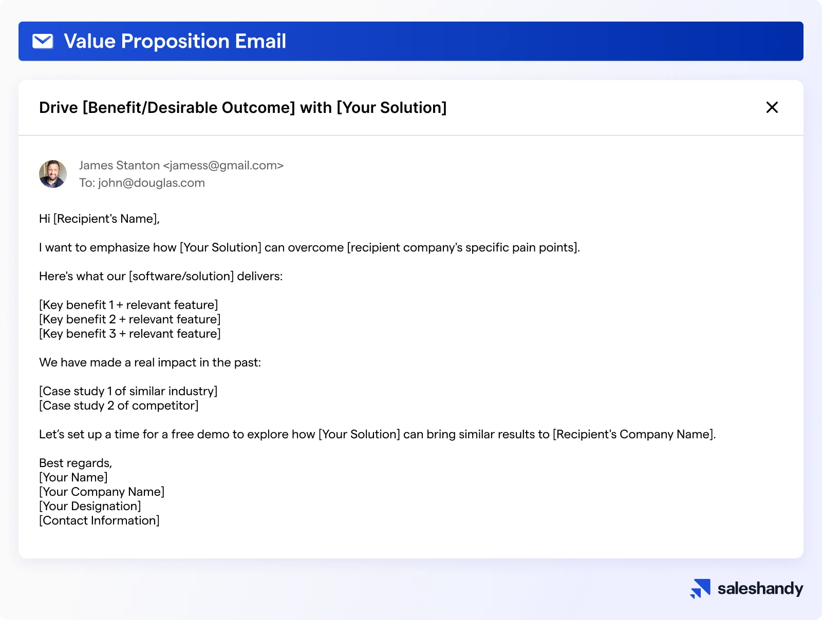 How to write b2b email example 2