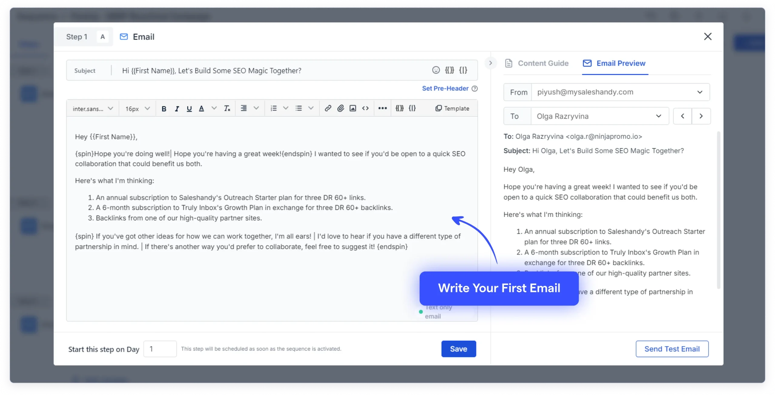Cold email outreach