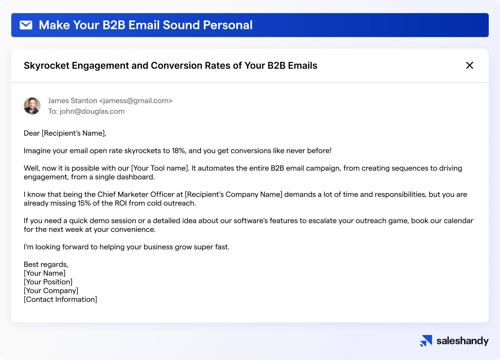 How to write b2b emails example 1 