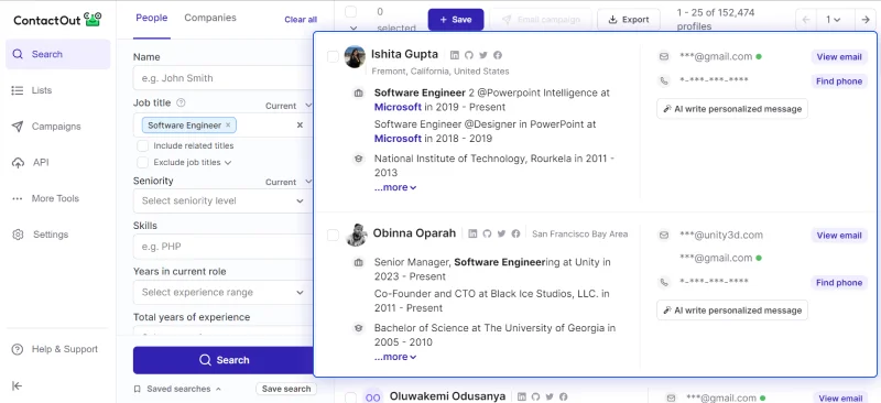ContactOut the best email lookout tool