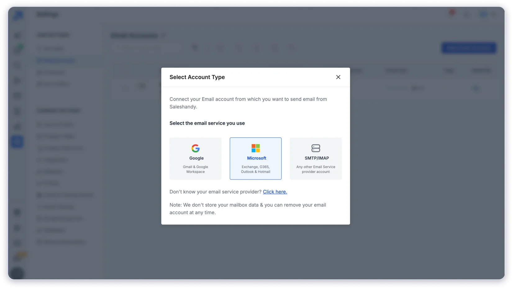 Adding Outlook email