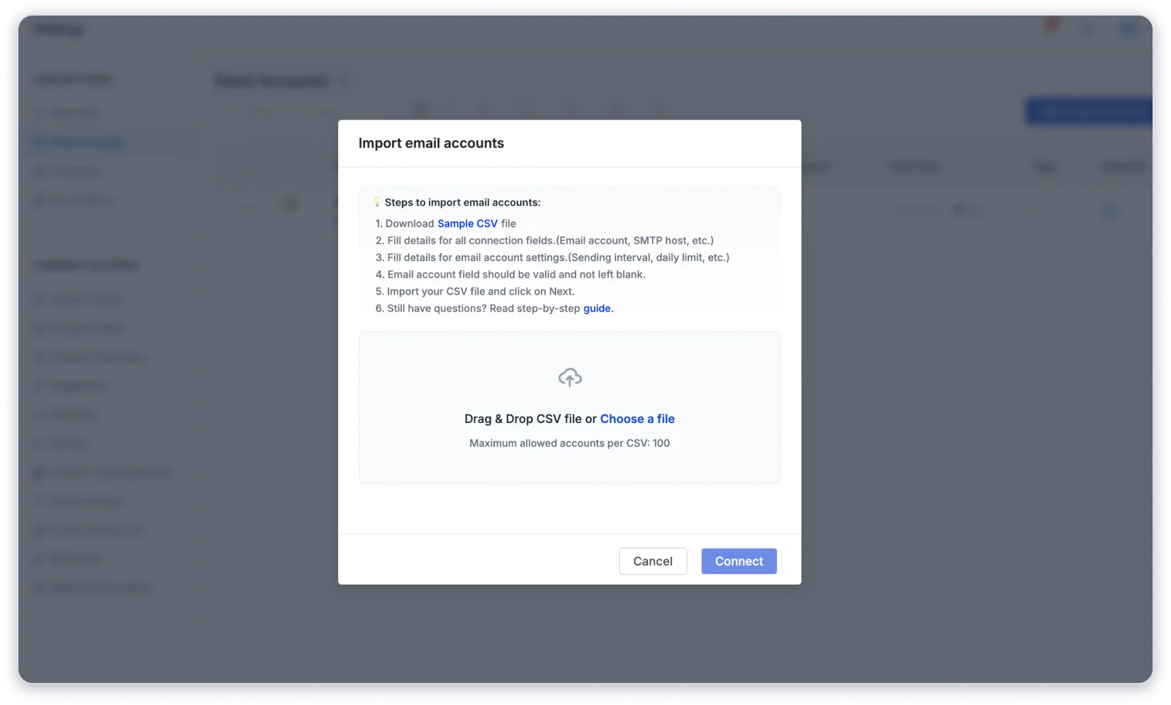 Bulk adding emails