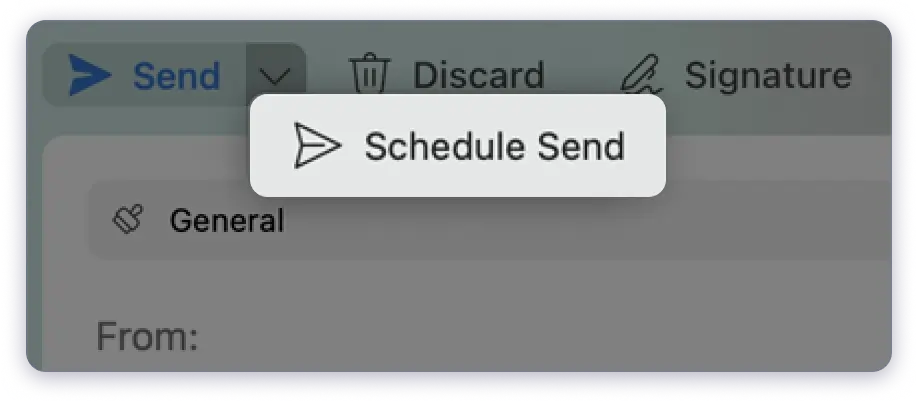 Schedule send option in Outlook on Mac