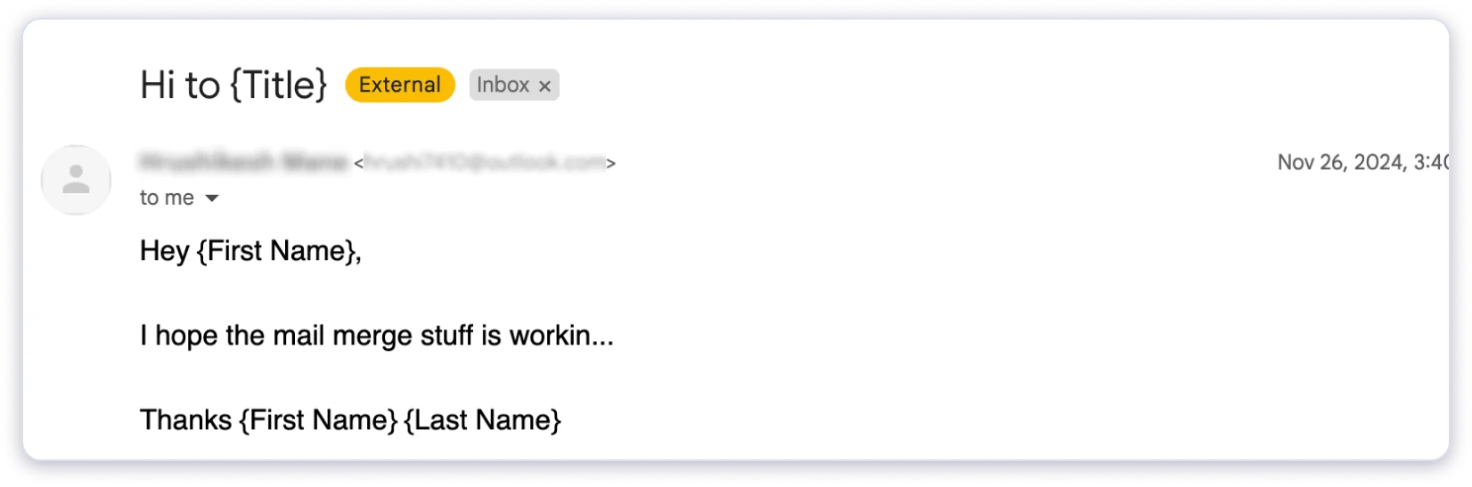 Failed bulk email from Outlook