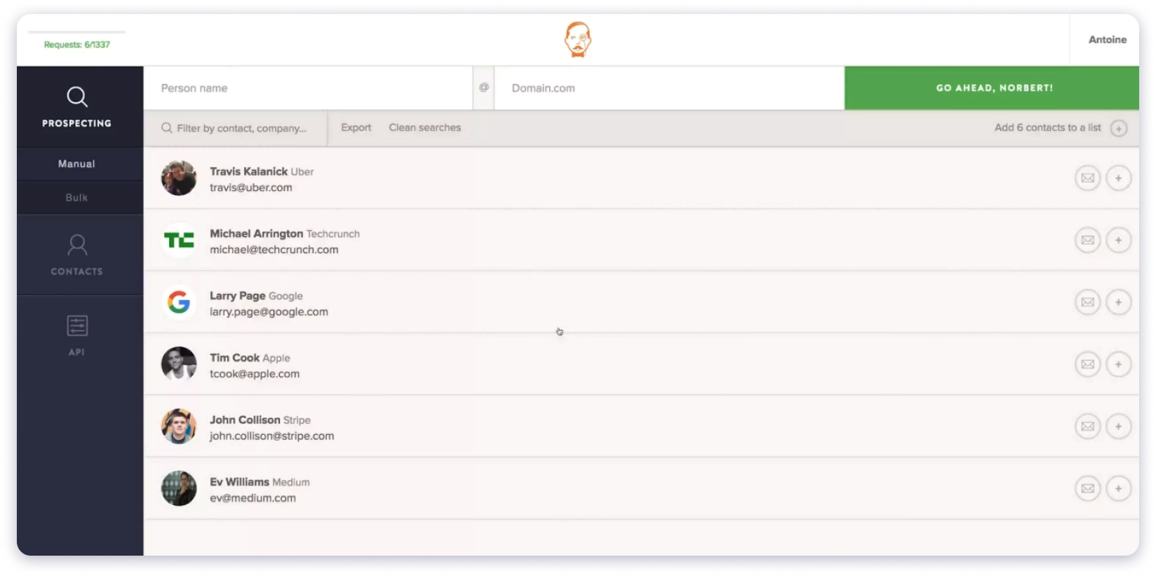 Voila Norbert Email Finder Tool