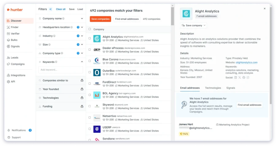 Hunter Dashboard