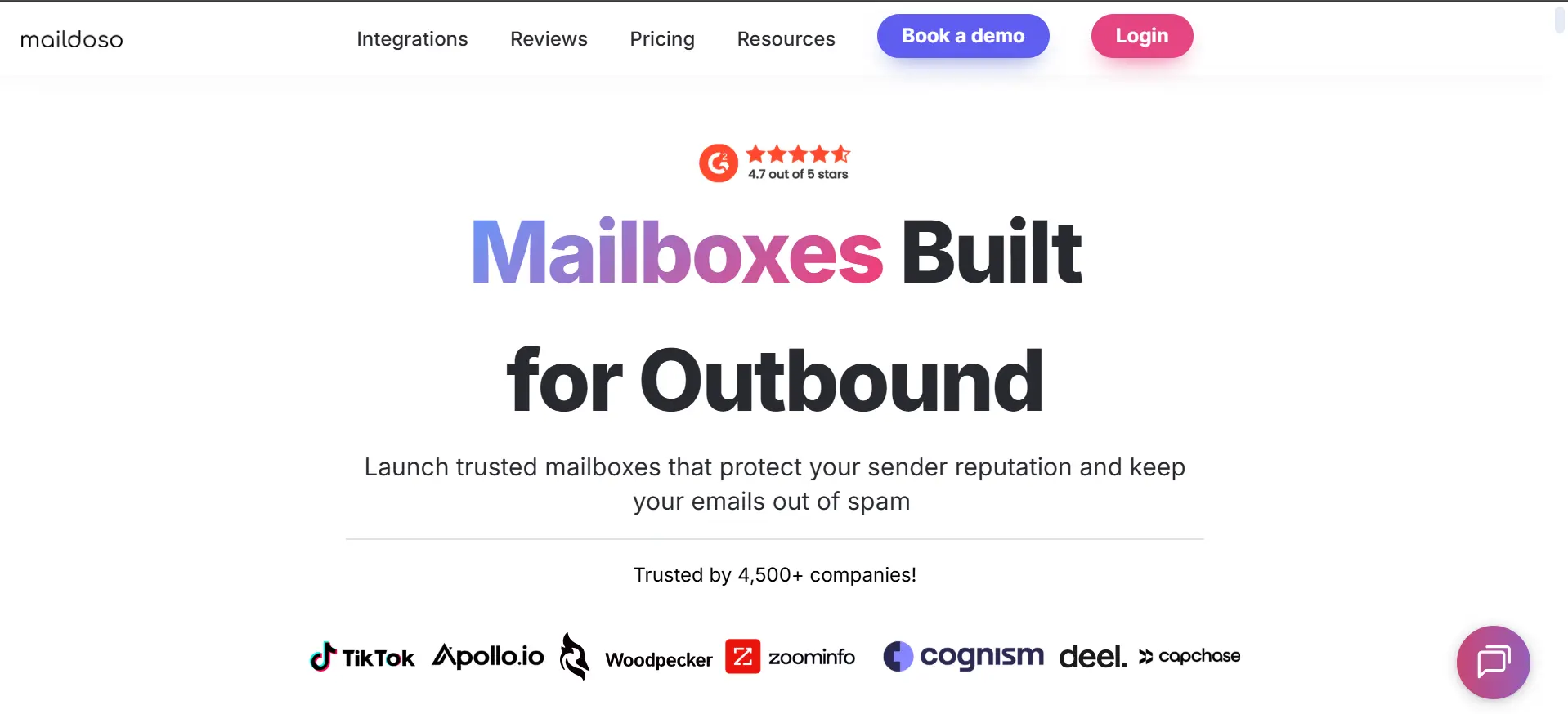 Maildoso a popular cold email infrastructure provider