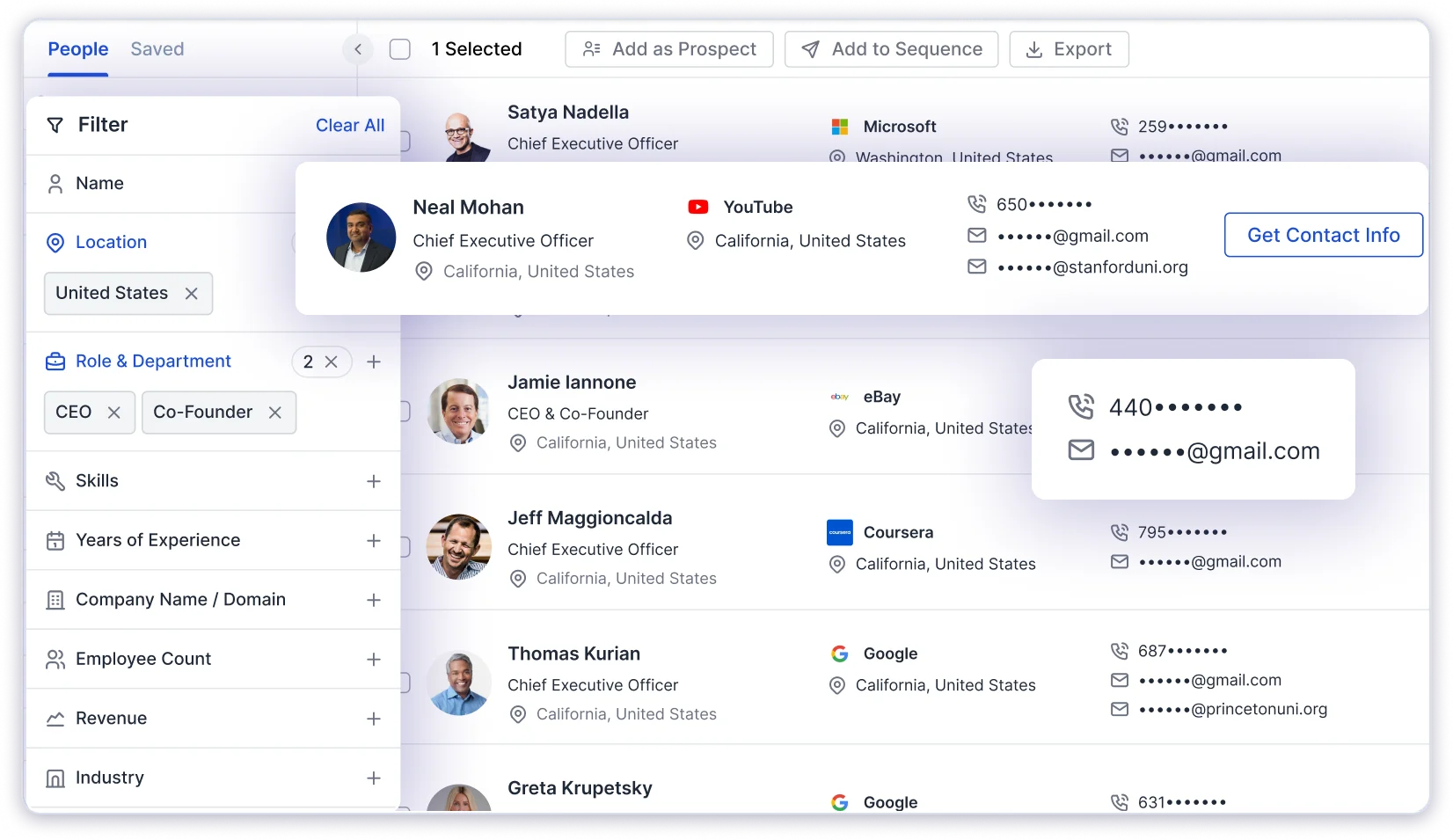 Saleshandy B2B Lead Finder is a cost effective and all-in-one Wiza alternative.