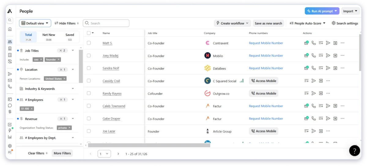 Apollo.io contact database