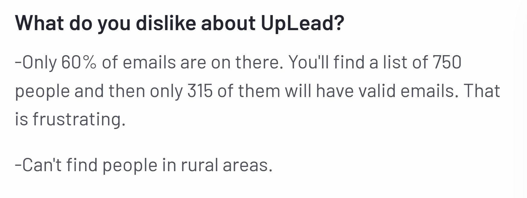 UpLead Data Accuracy