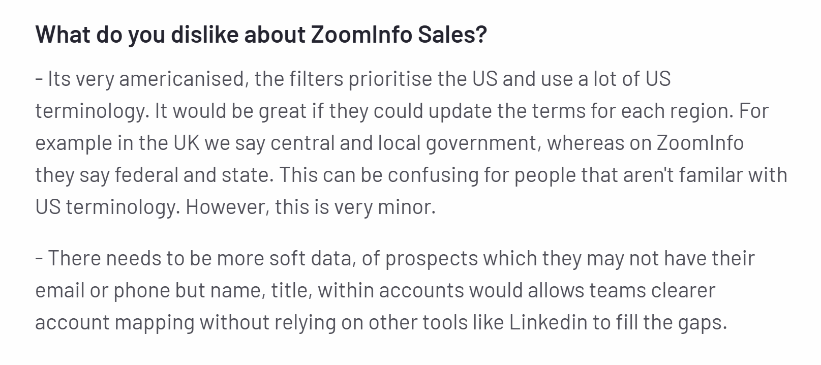 ZoomInfo’s Database Review