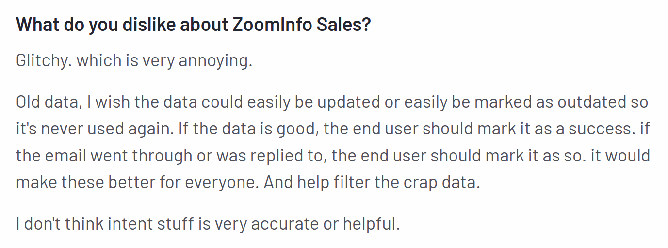 ZoomInfo Data Accuracy