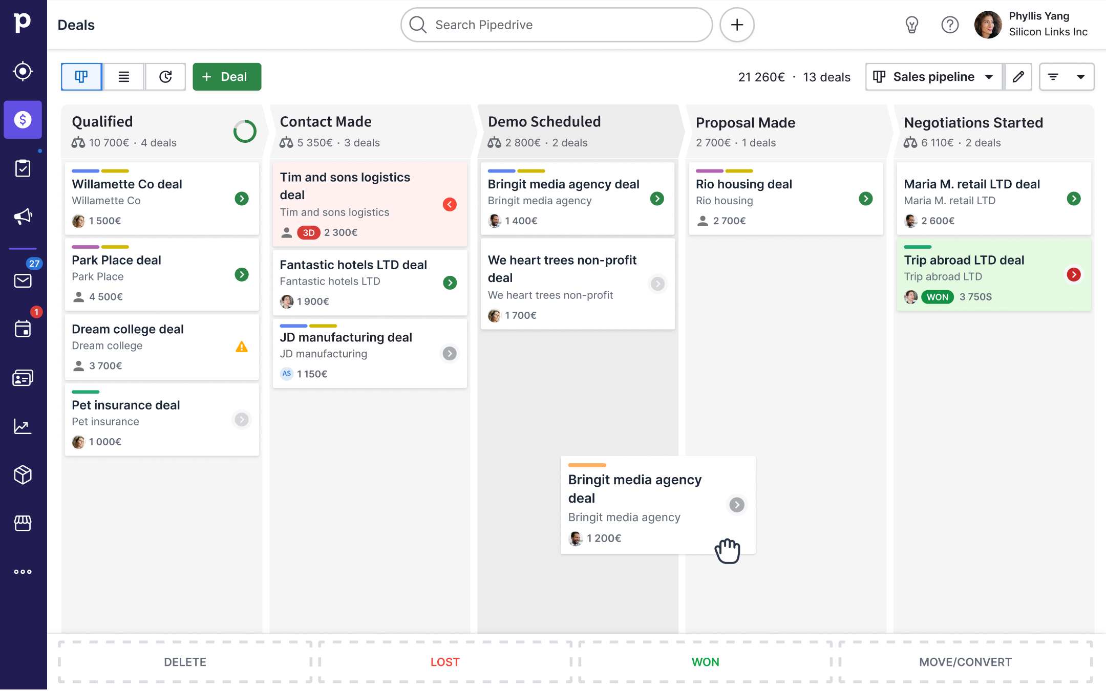 Pipedrive prospecting CRM