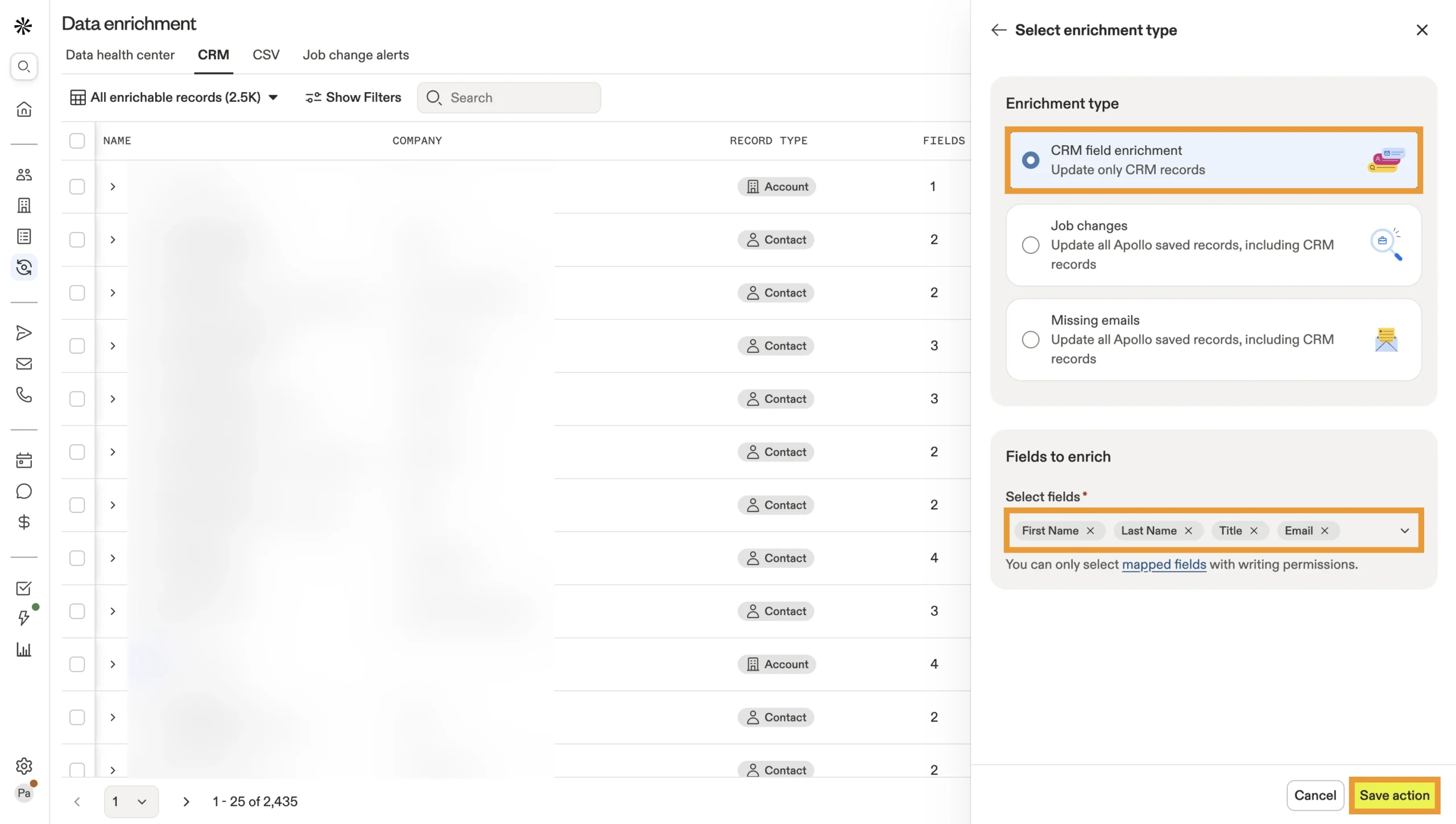 Apollo the affordable data enrichment tool
