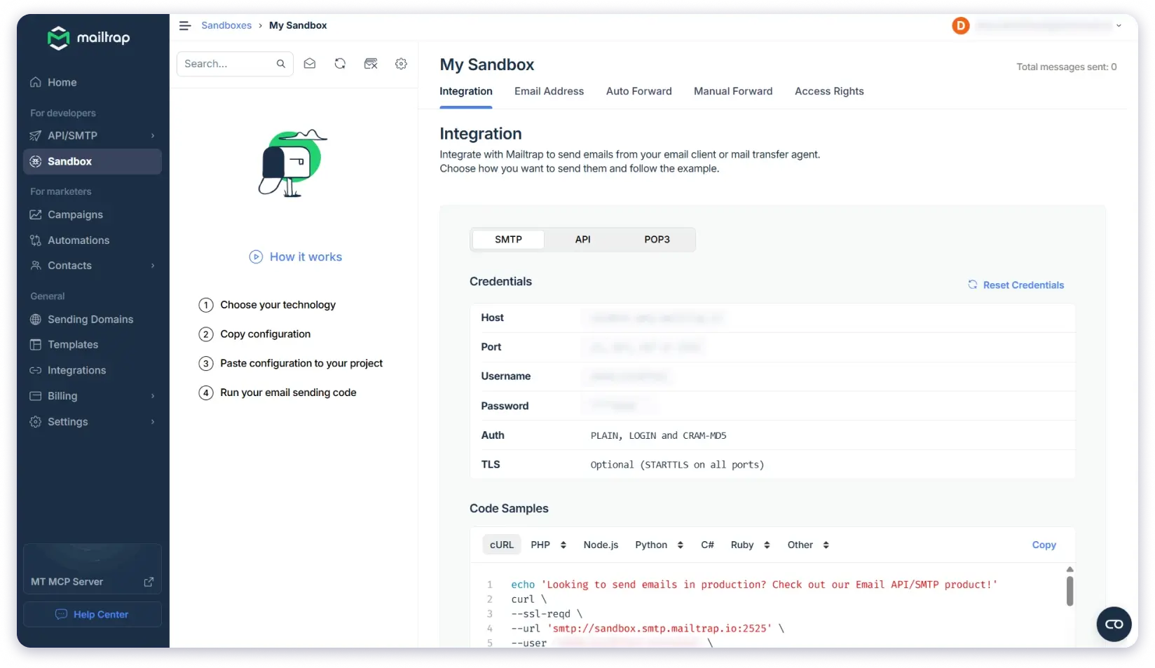 Mailtrap-Sandbox
