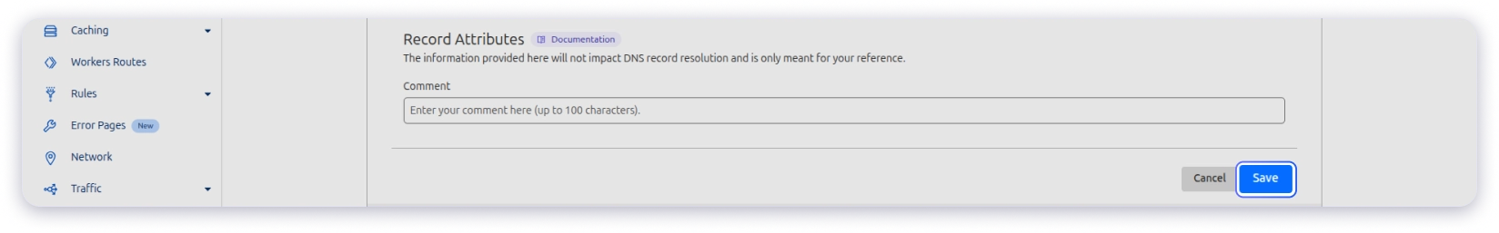 Save DNS records