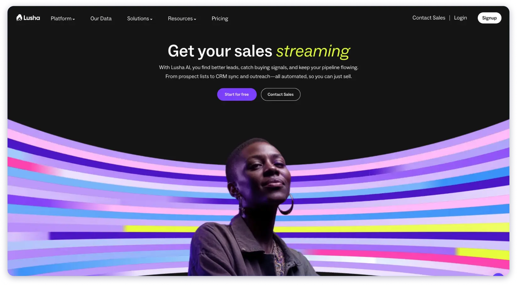 Lusha Homepage